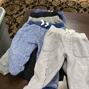 Five boys sweat pants 18mos gently used